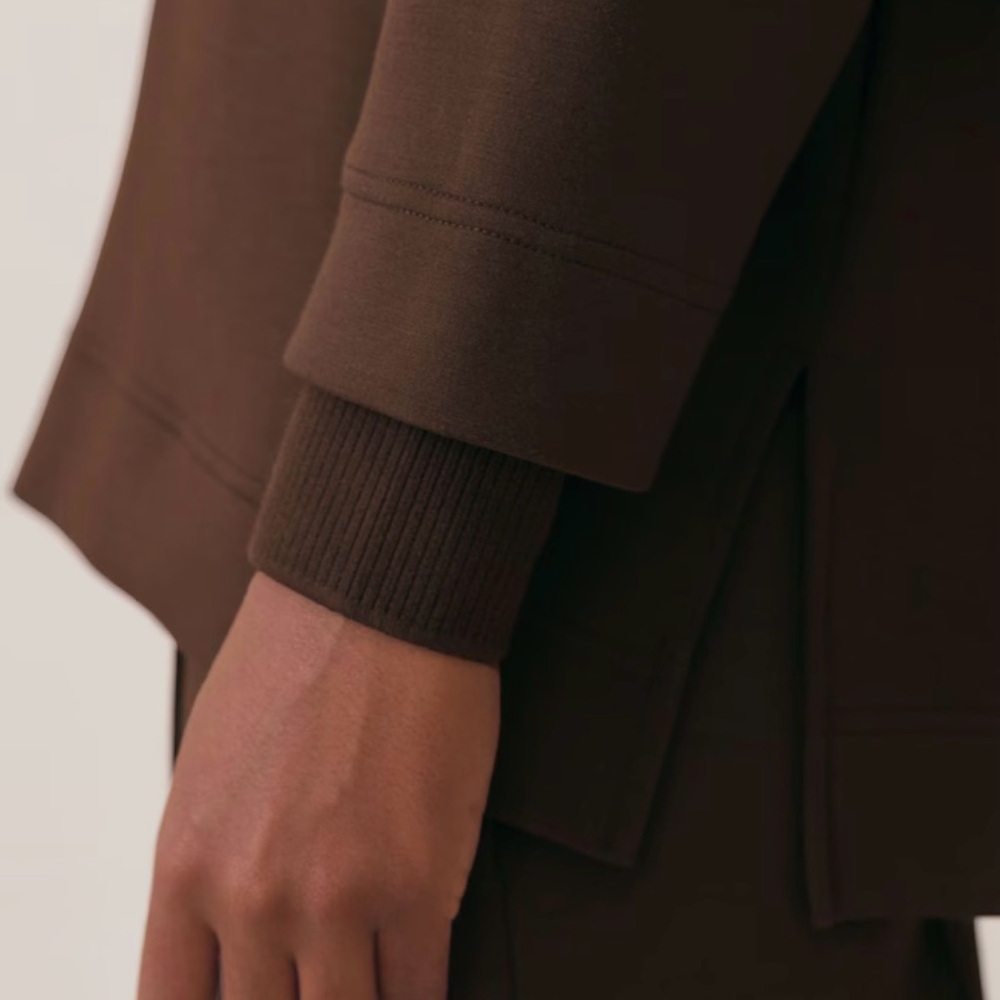 NWT Reiss Bernie Sweatshirt in Chocolate | Retail $230 - Picture 3 of 10